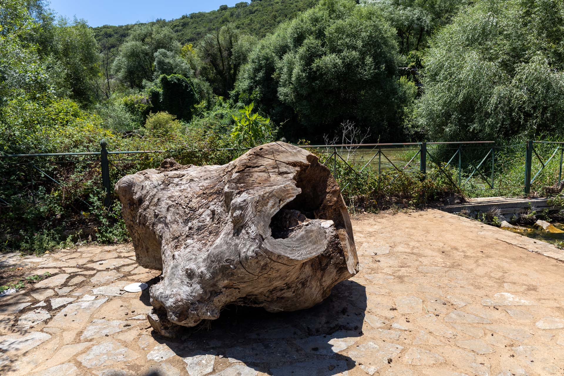 Blick &uuml;ber die Gr&uuml;nanlagen am Louros
