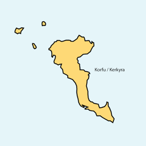 Karte Korfu