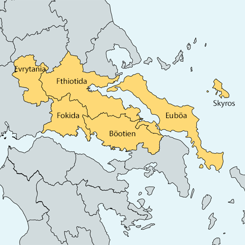 Karte Mittelgriechenland