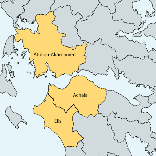 Karte Westgriechenland