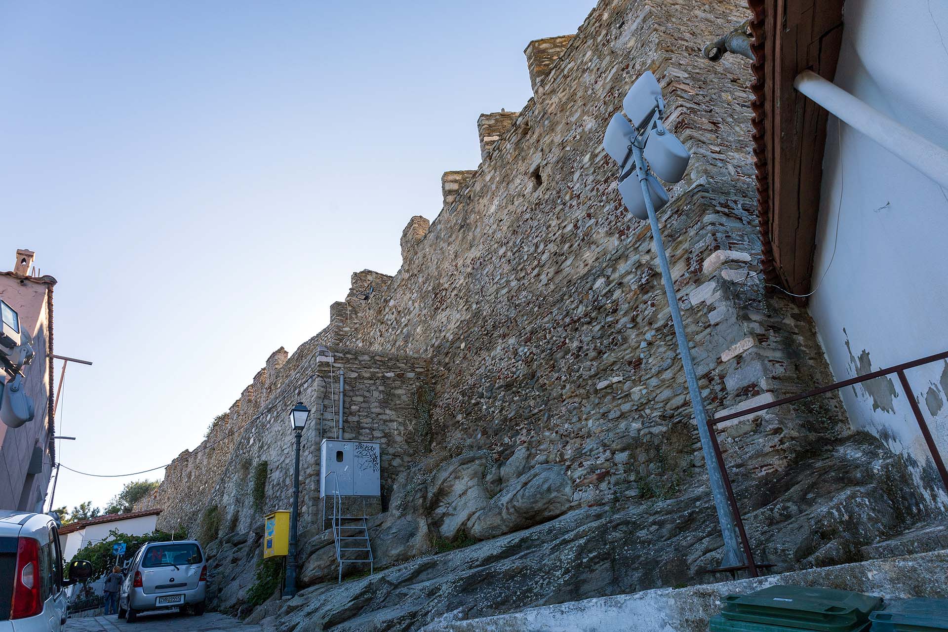 Kavala Burgmauer von aussen