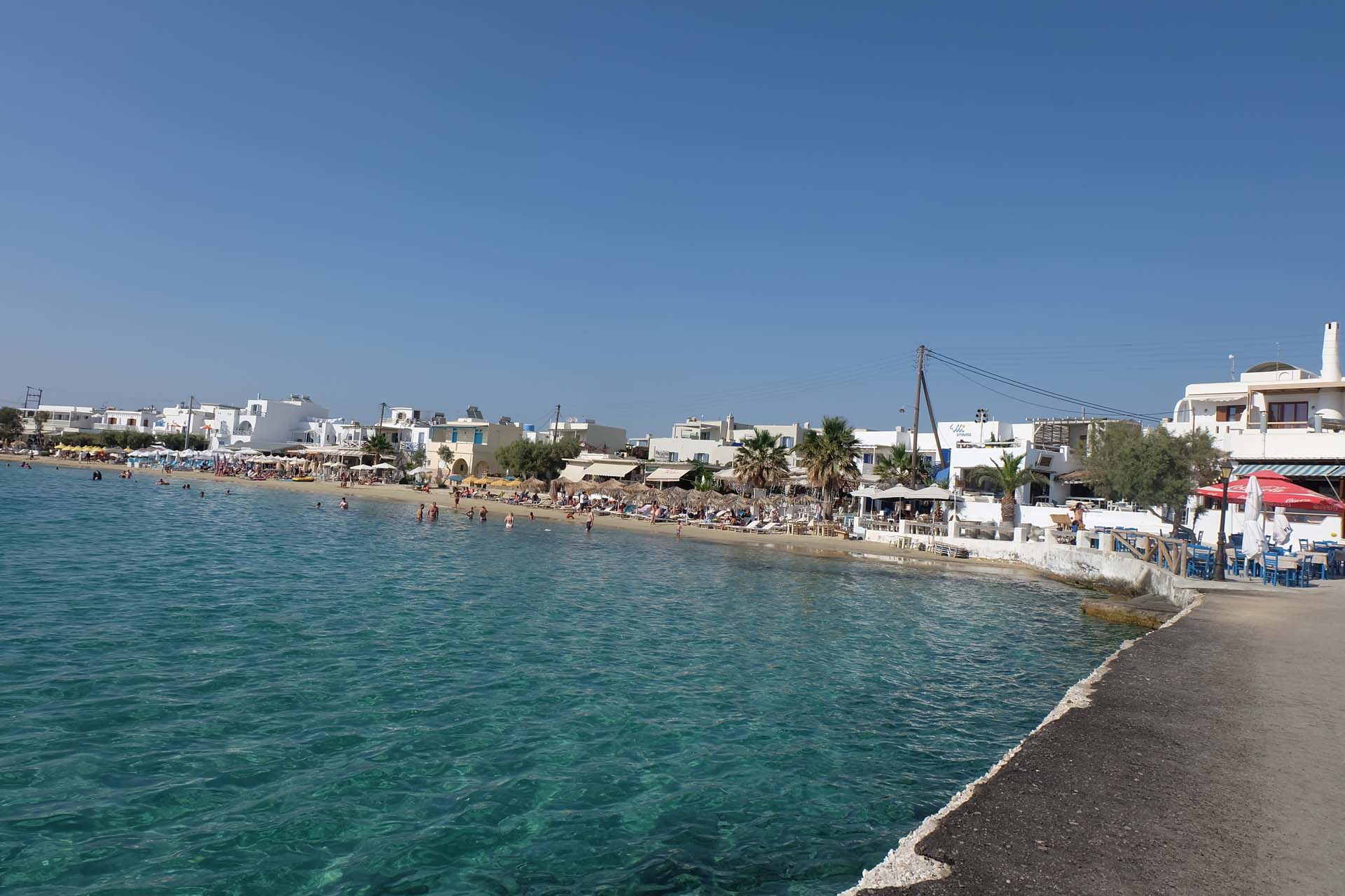 Impressionen Agia Anna, frischer Octopus, Fischerhafen, Strand und Meer