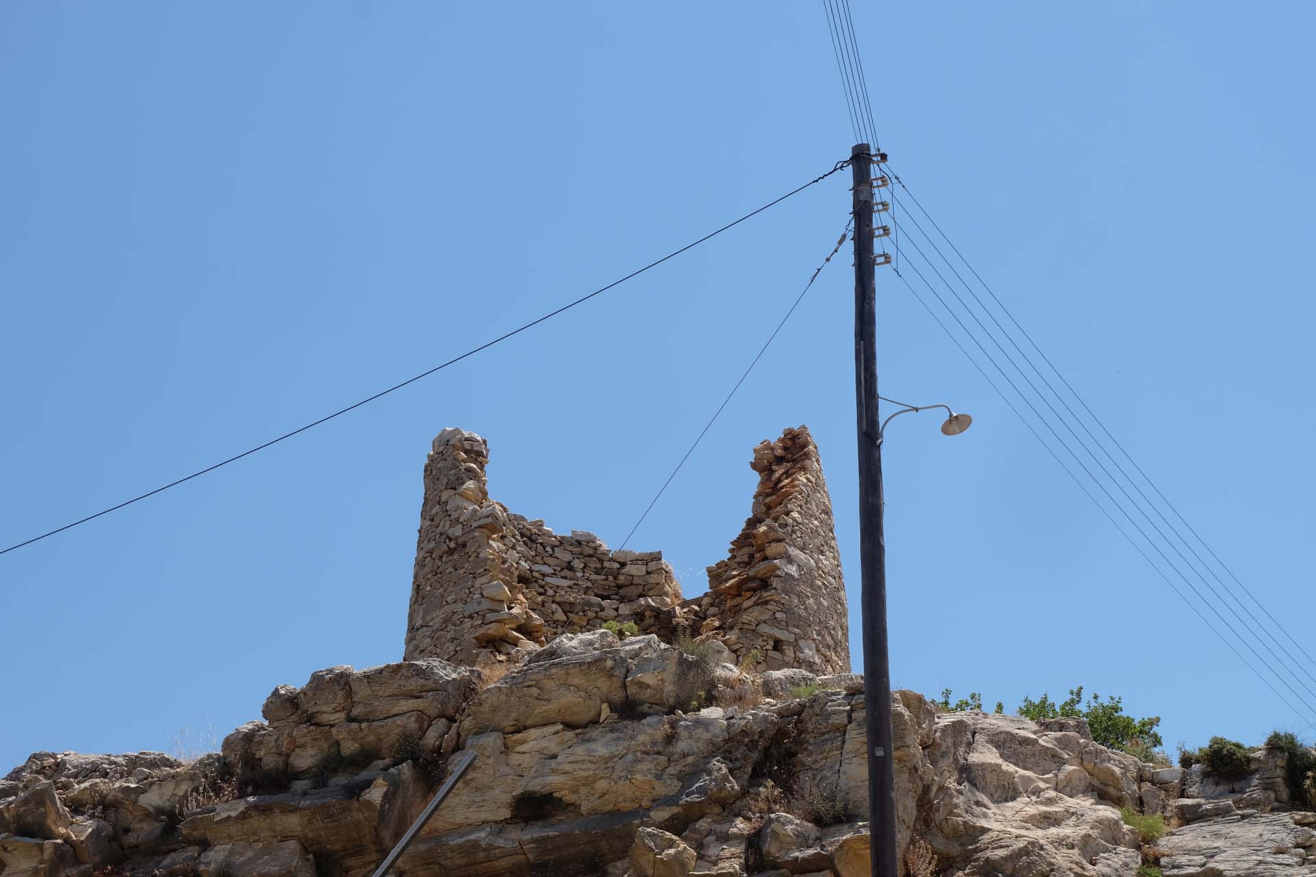 Die &Uuml;berreste des historischen Turms von Zefgolis