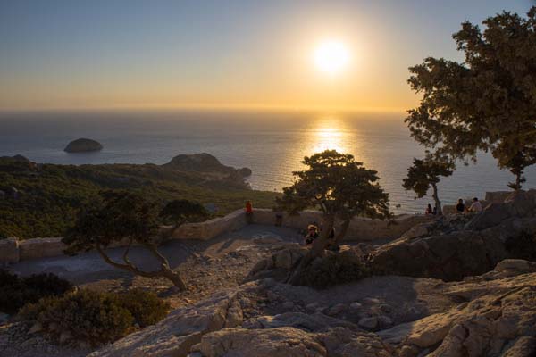 Monolithos Sonnenuntergang