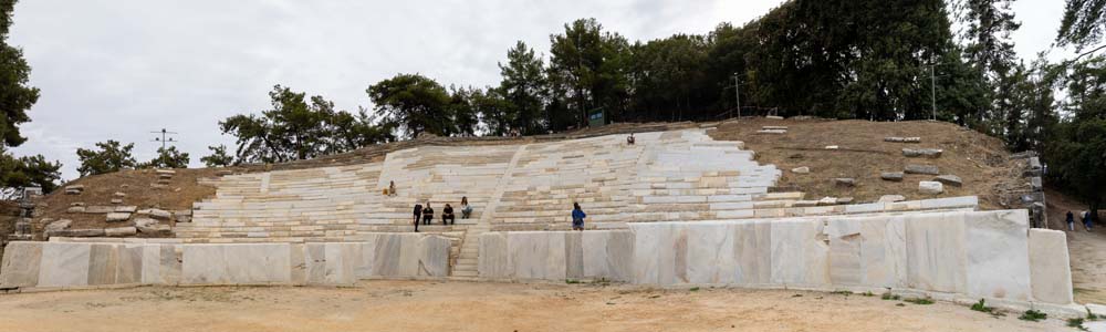 Limenas Thasou Antikes Theater Panorama